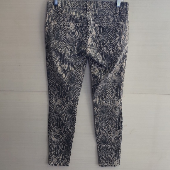Current/Elliott Jeans Low Rise The Ankle Skinny Canvas Python Snake Print Sz 26‎ - Picture 11 of 16